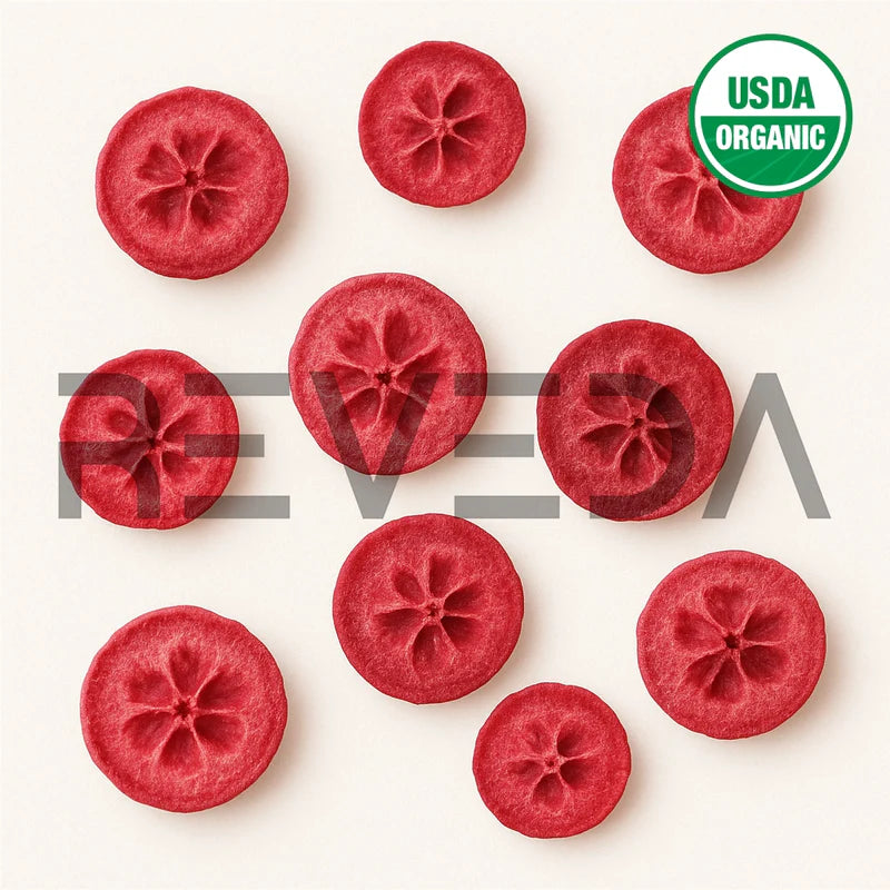 Freeze Dried Cranberry Fruit Slices for Ice Cream, Juice and Smoothie Toppings