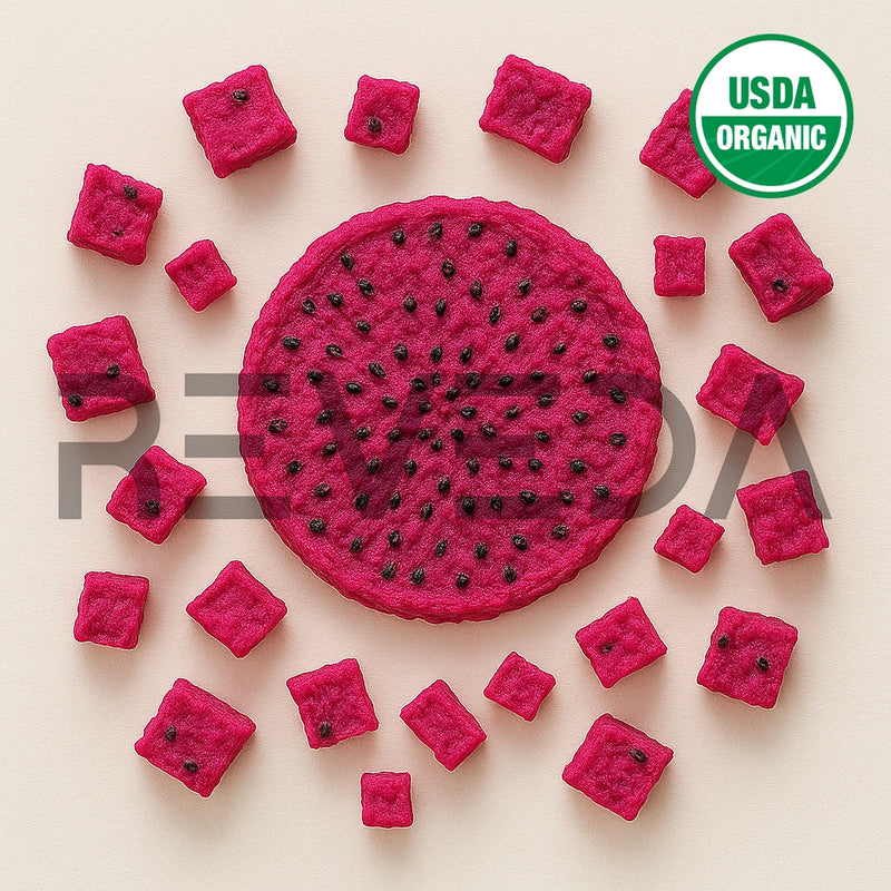 Freeze Dried Dragon Fruit Slices Chunks