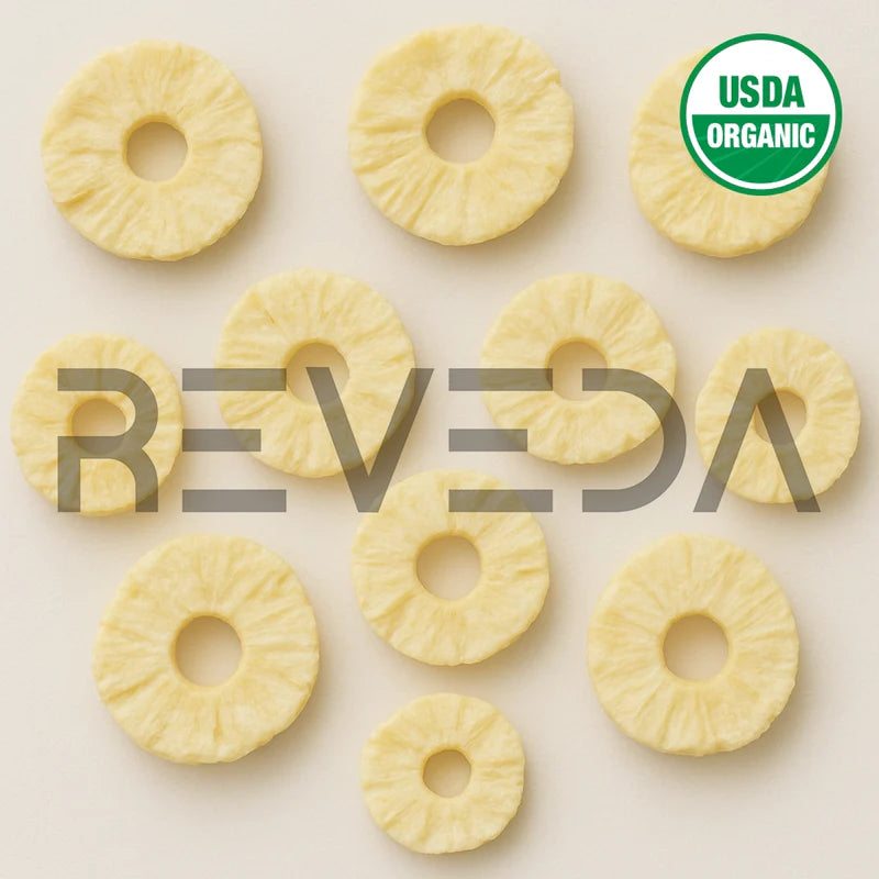 Freeze Dried Pineapple Fruit Slices for Ice Cream, Juice and Smoothie Toppings
