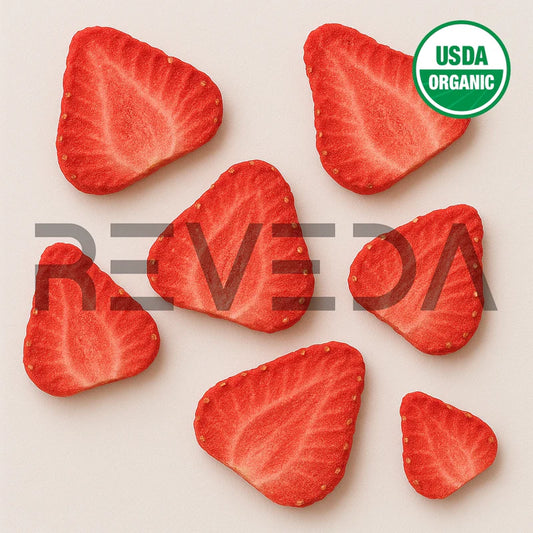 Freeze Dried Strawberry Fruit Slices for Ice Cream, Juice and Smoothie Toppings